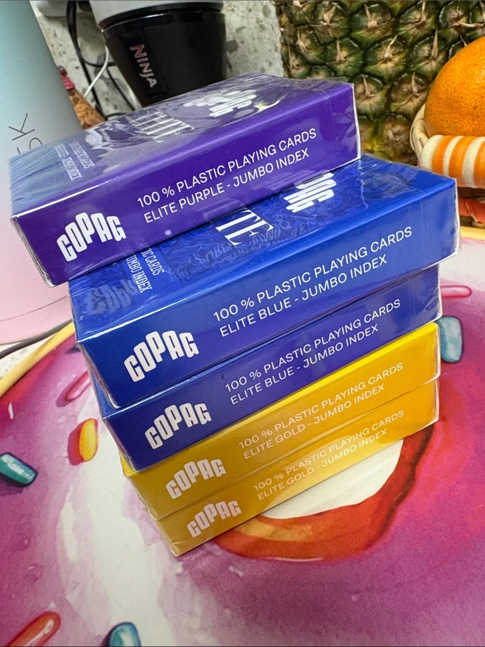 Elite Playing Cards - Purple - 100% Plastic Poker Size